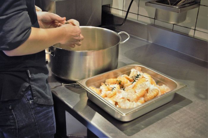 Professionele RVS open keuken